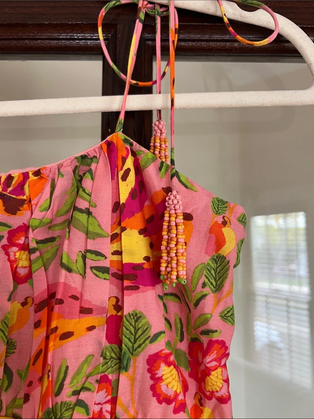 FARM Rio NWT! Pink & Yellow Floral Tiered Sundress - Picture 5 of 14